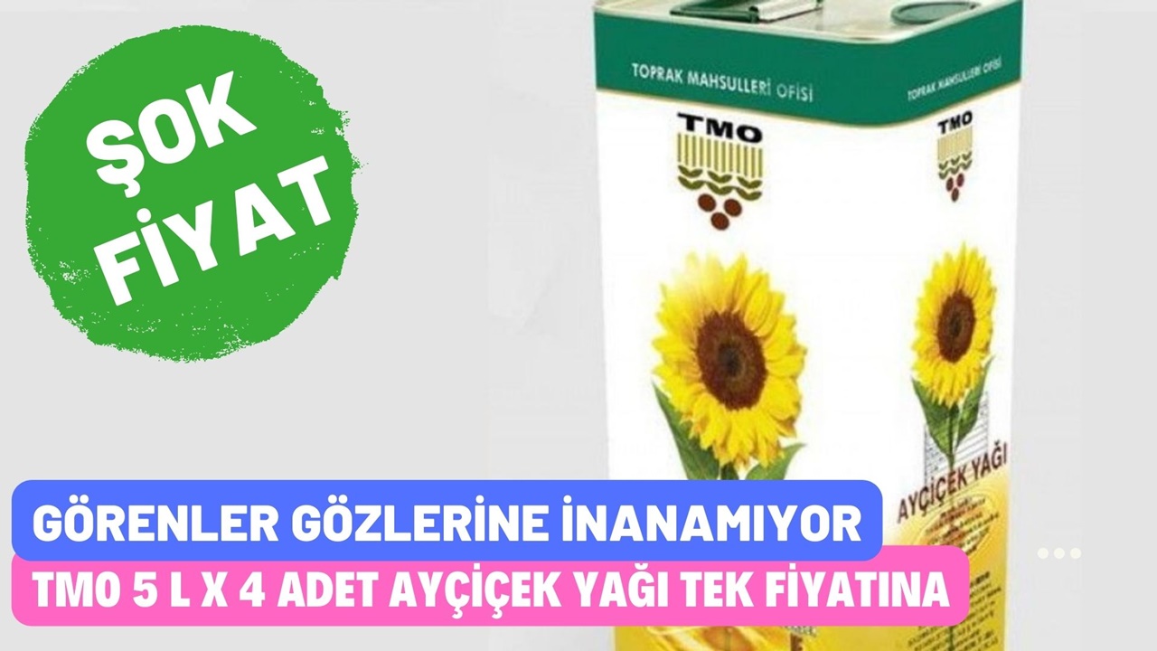 tmo cilgin announced the discount, who could not believe their eyes. 5 lt sunflower oil is sold in 4 units in my pttavm. Liquid oil that will meet your one-year need, price